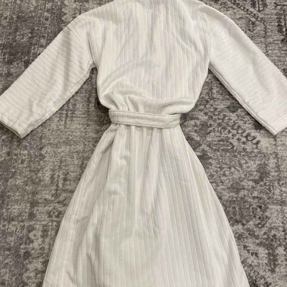 FRETTE Women’s White Cotton Luxury Bathrobe XL Imported - Picture 4 of 11